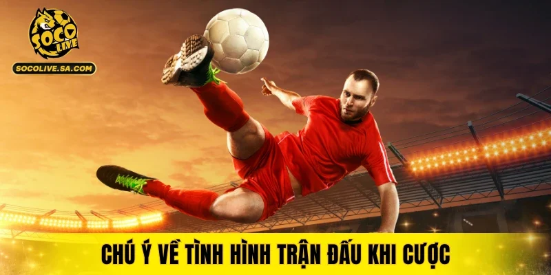 Chú ý về tình hình trận đấu khi cược