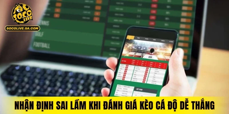 Những nhận định sai lầm khi đánh giá kèo cá độ dễ thắng